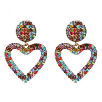 1G0342 Серьги Сердце, 48х32х10мм