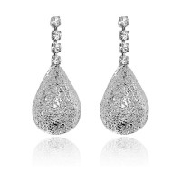 UD020-s Серьги Капля, цвет серебряный