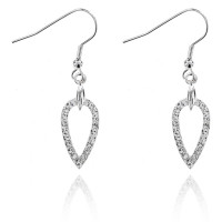UD092 Серьги Капля со стразами